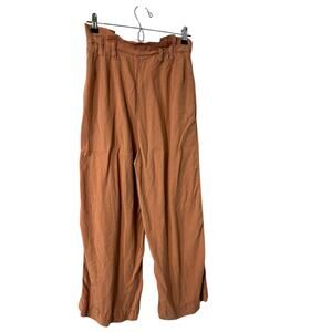 Anthropologie Rust Wide Leg Paperbag Pants High Waisted Boho‎ Trousers